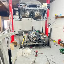 European engine rebuild in progress
