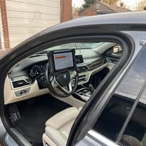 Diagnostic scanner connected to BMW